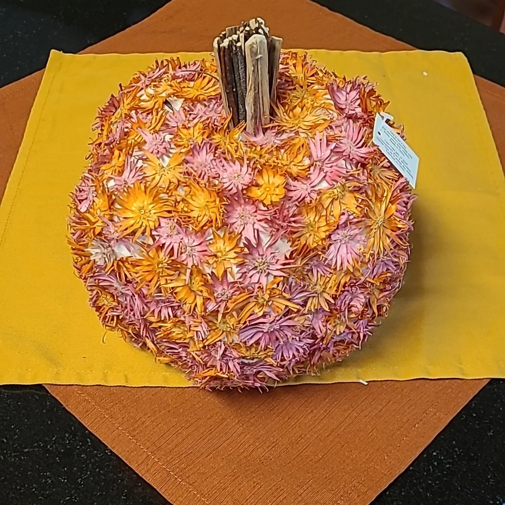 Flower Pumpkin Centerpiece